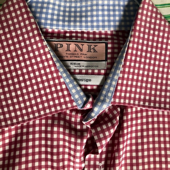 Red Gingham Button Down with French Cuffs